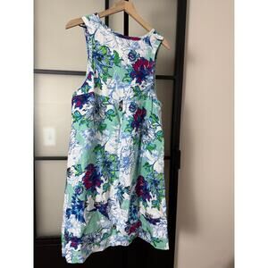 LanTana Casuals Linen Tropical Tank Dress Size Medium
